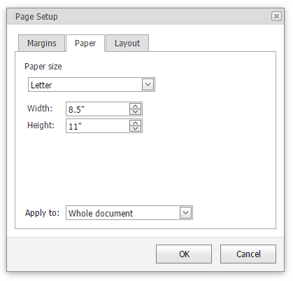 EUD_ASPxRichEdit_PageLayuot_PageSetup_Paper