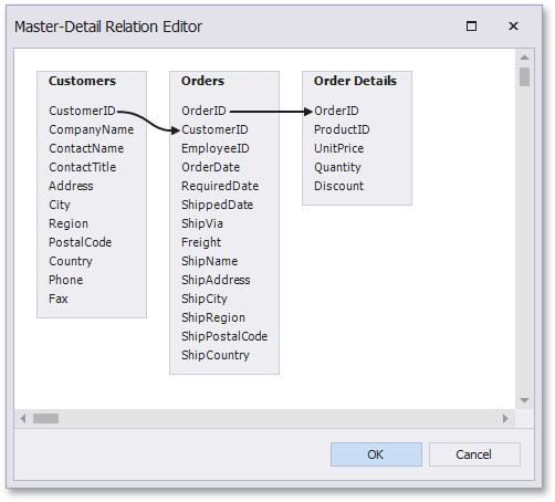 eurd-win-master-detail-relation-editor-report-designer